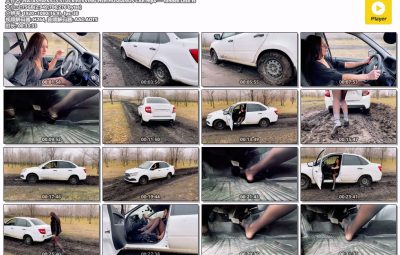 NATASHA KILLS STUCK REVVING HER HUSBANDS CAR