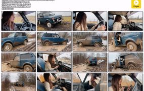 Tanya enjoys being stuck in the mud at the Niva_Full